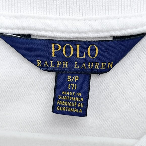 Polo Ralph Lauren Girls' White Cotton Mesh Day Dress Logo Button-Down Size 6 - Picture 4 of 4